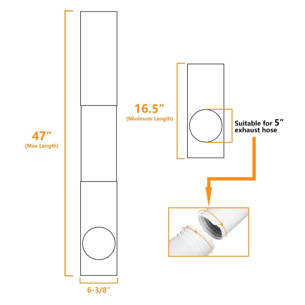 Portable Conditioner Window Seal Plates Kit, Vertical AC Window Unit, Adjusta...