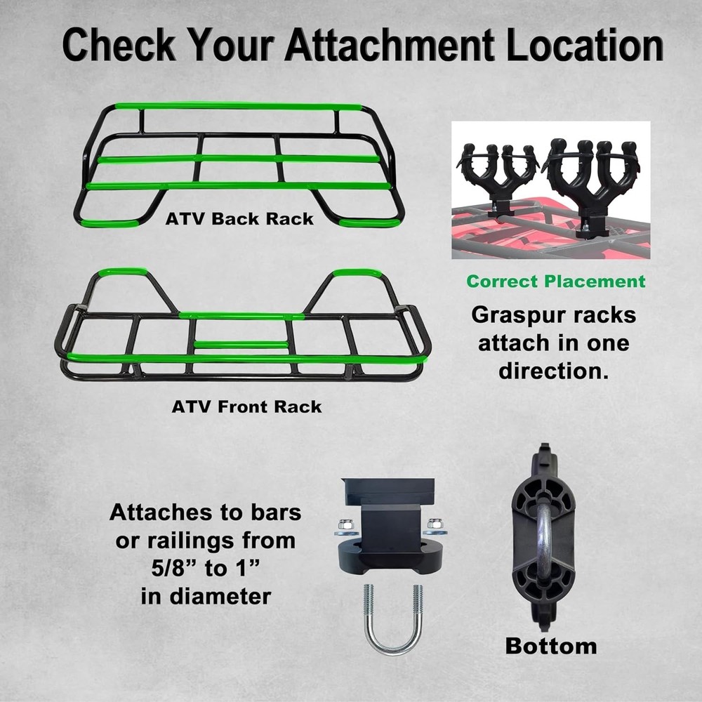 Graspur Double ATV Gun & Bow Rack - Durable, Secure Gear Transport Solution