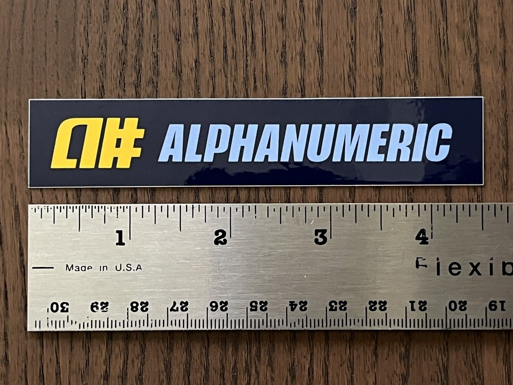 Vintage Alphanumeric Skateboard Sticker Decal