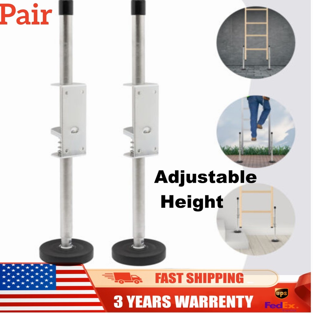 Ladder Leg Levelers Pair Adjustable Height Ladders Stabilizer Extension Ladders