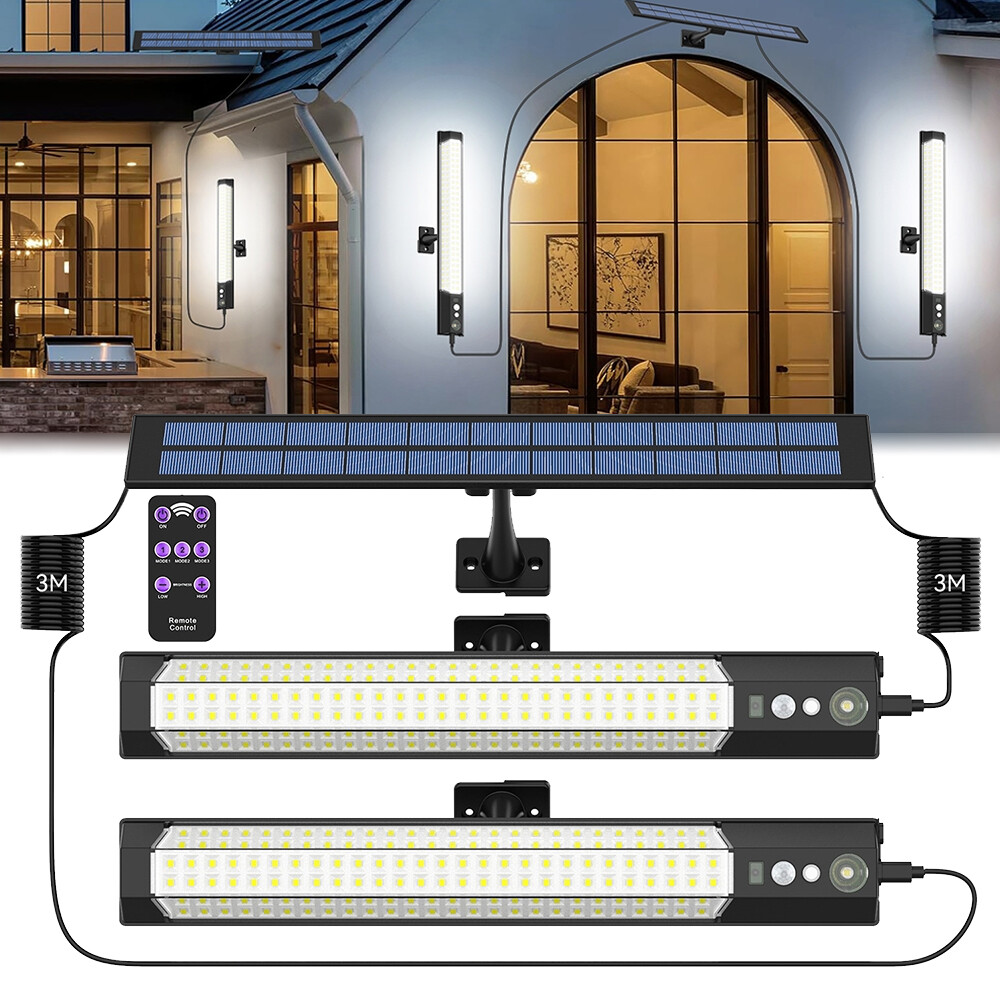 Solar Dual Light Outdoor Indoor Solar Powered Motion Sensor Shed Pendant Light