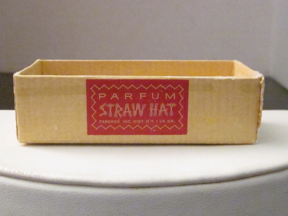Fabergé Perfume Straw Hat Box Only,Clear Plastic Lid/cover