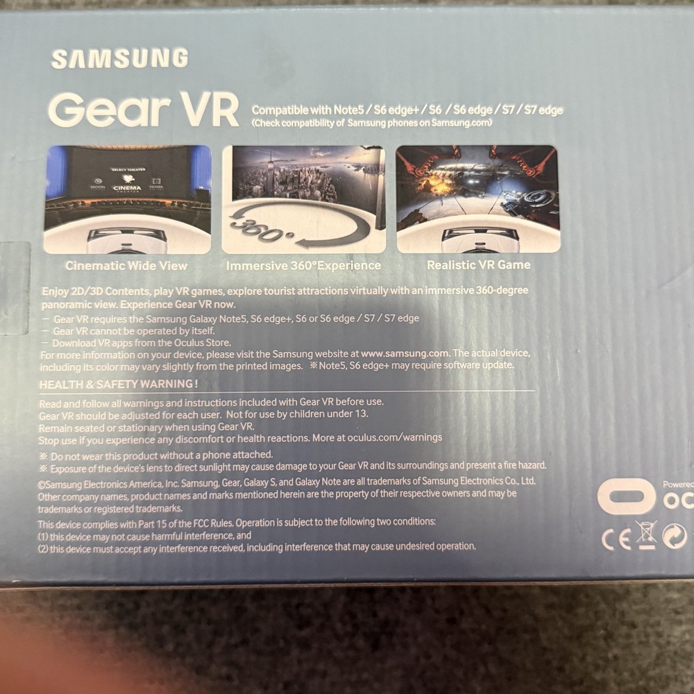Samsung Gear VR Oculus 2015 Virtual Reality Headset for Note5/ S6/ S7/ Edge