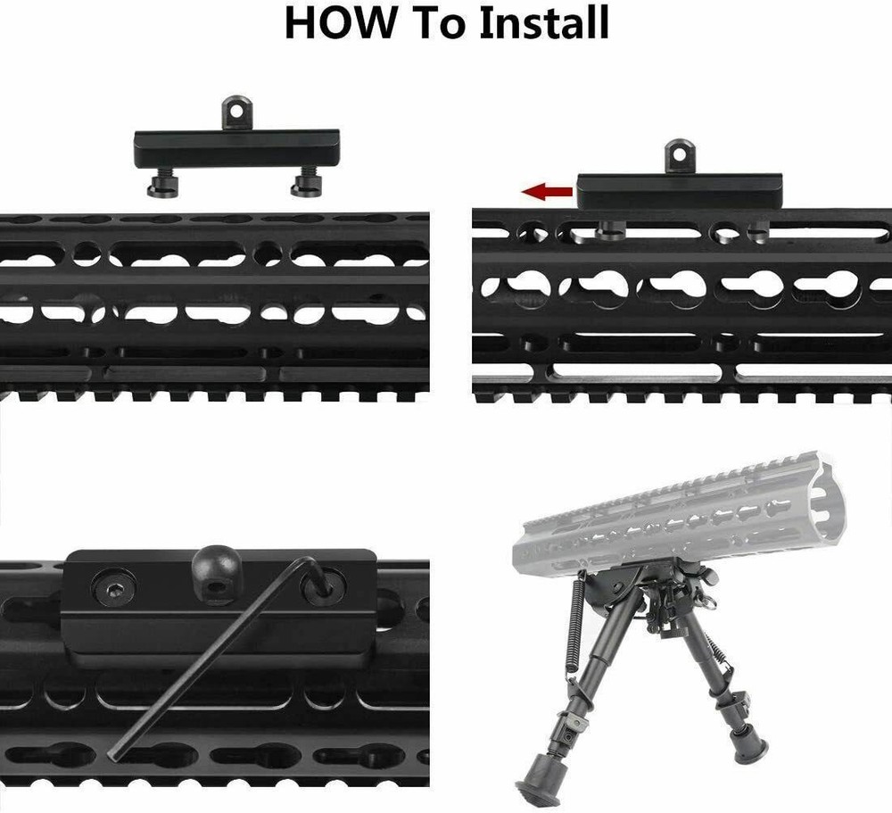 Keymod Bipod Adapter Mount Fits Keymod System For Sling Stud & K-Rail Bipod US