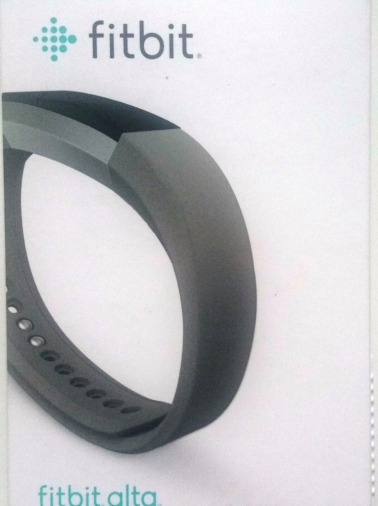 Fitbit Alta Leather Band Replacement Accessory Bracelet LARGE Grey Original NEW