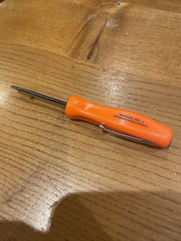 Snap On Flat Tip Pocket Screwdriver - Orange - SDD204 - New