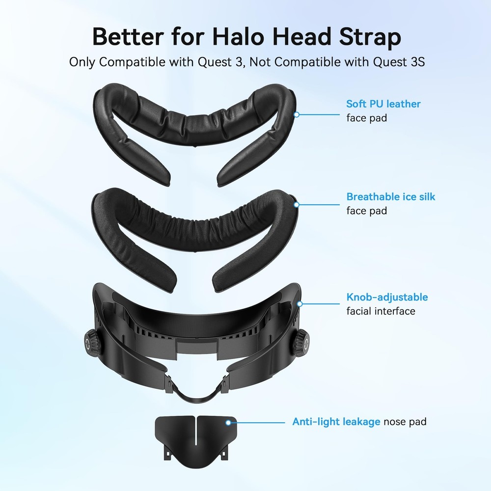 FC4 Upgraded Face Cover Pad Facial Interface Compatible with Meta/Oculus Ques...