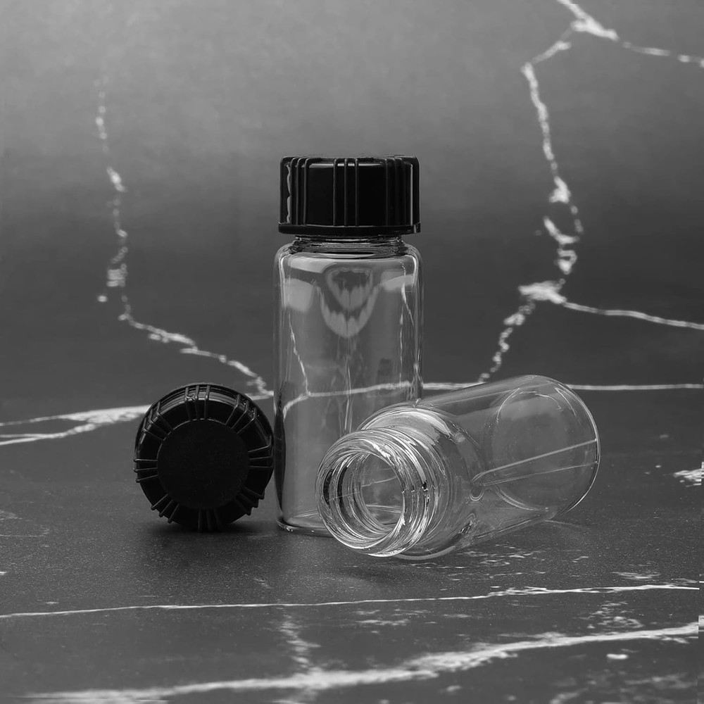 Clear Glass Vials with Screwcap Empty Bottles Liquid Sampling Sample...