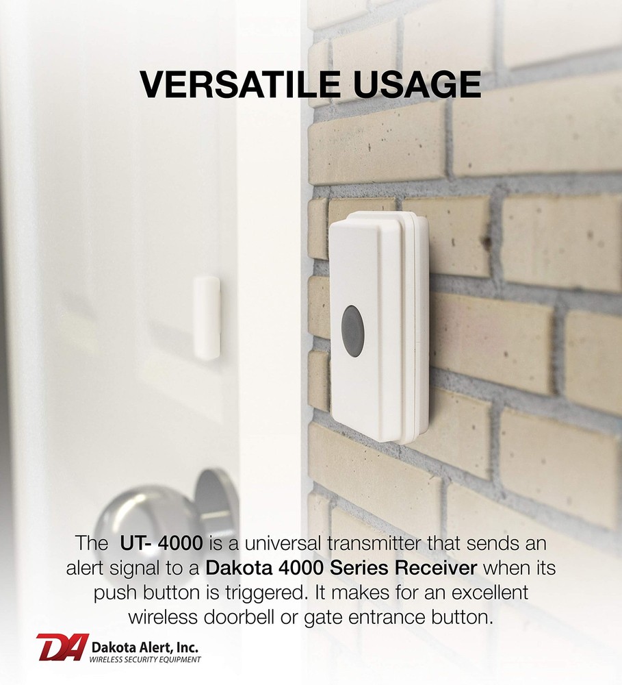 Dakota Alert UT-4000, Universal Transmitter for Wireless Home Security white