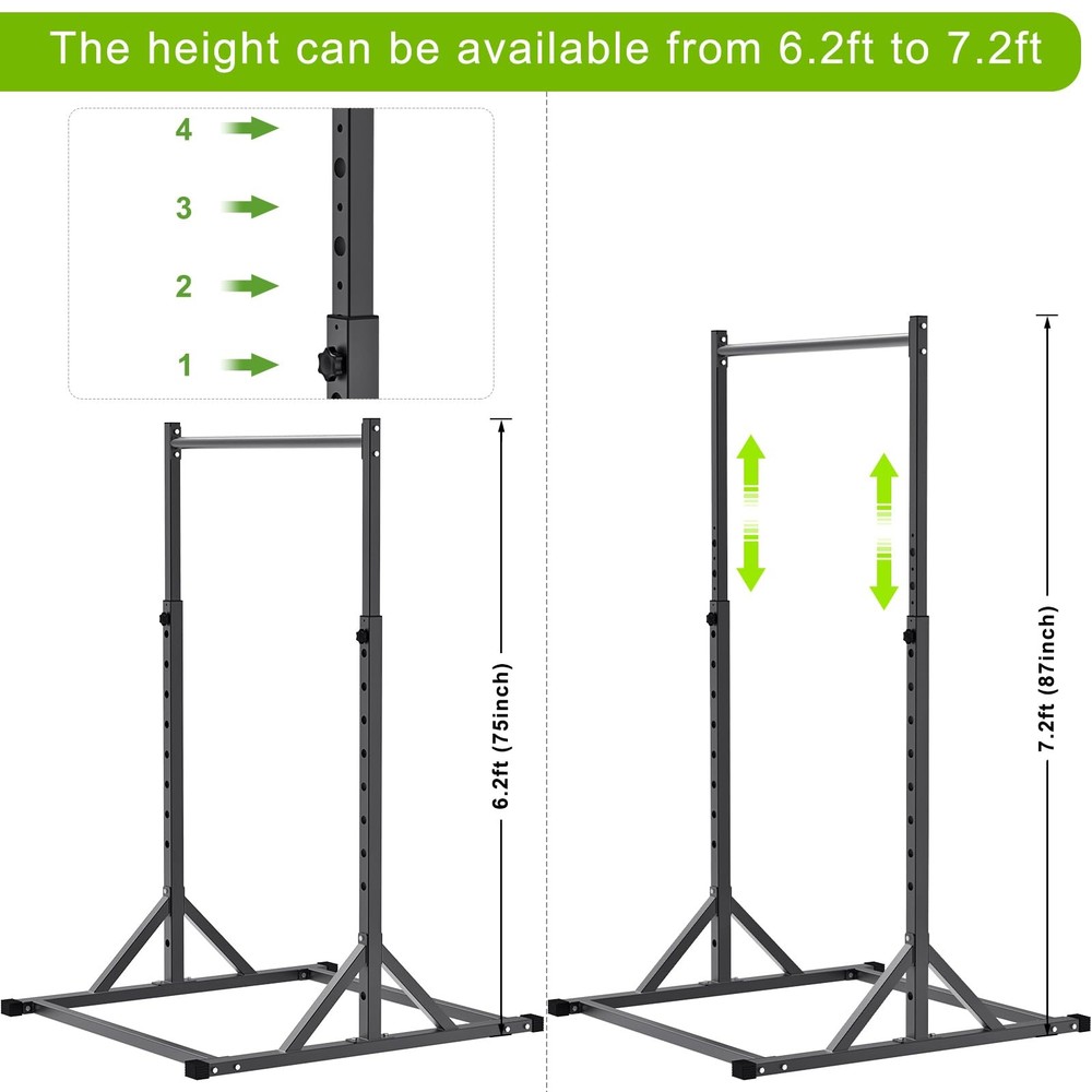 Adjustable Pull Up Station, Multifunction Pull Up Bar, Fully Welded, 500 lbs ...