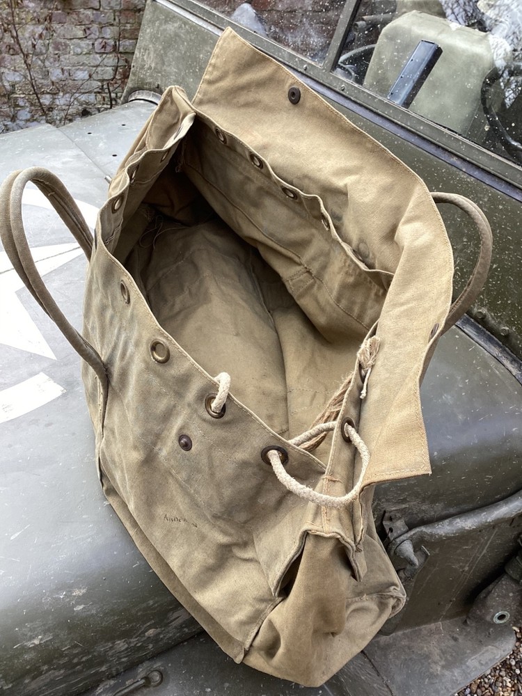 original 1943 dated british airborne ww2 or ATS canvas kit or parachute bag