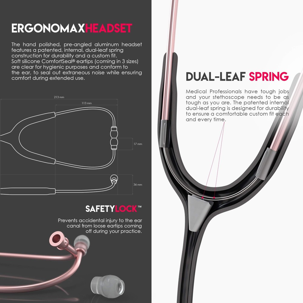 MDF Instruments, Acoustica Lightweight Stethoscope for Doctors, Nurses, Stude...
