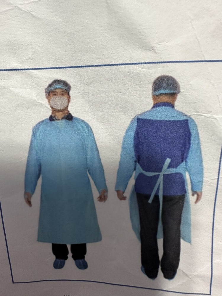 SECURE Non-Surgical Polyethylene Isolation Gown 10 Pack AAMI Level 2 Barrier