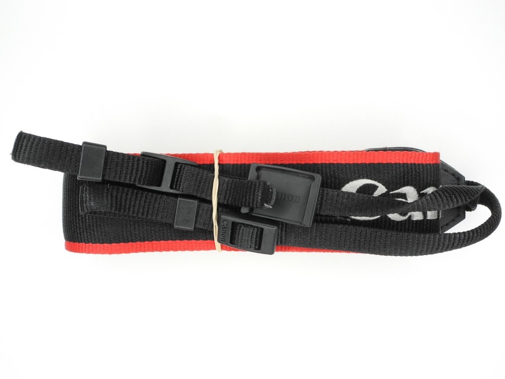 Canon EOS 90D Genuine Black / Red / White Camera Neck Strap