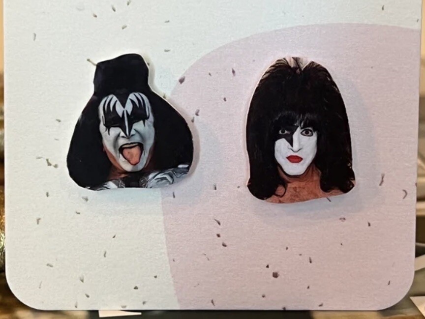 Kiss Rock Band Stud Earrings New!