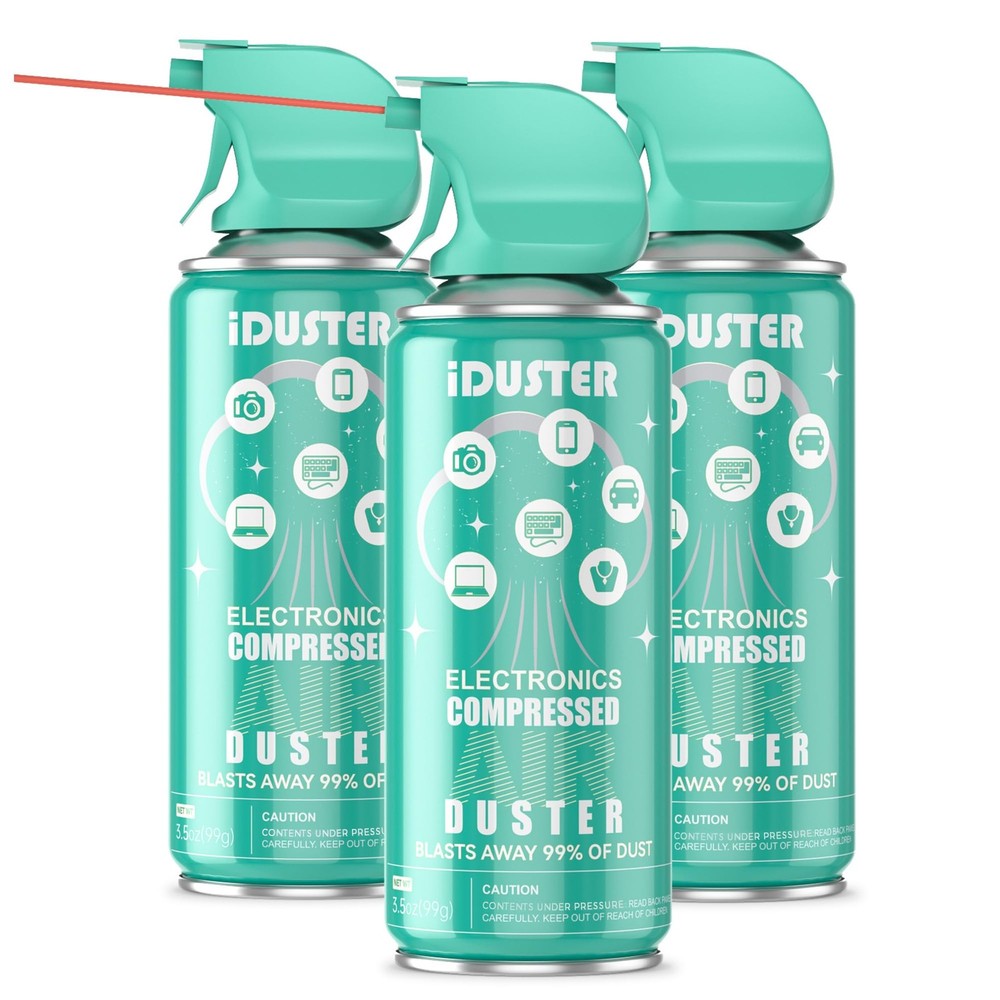 Compressed Canned Air Duster for Computer - Disposable Electronic Keyboard Cl...