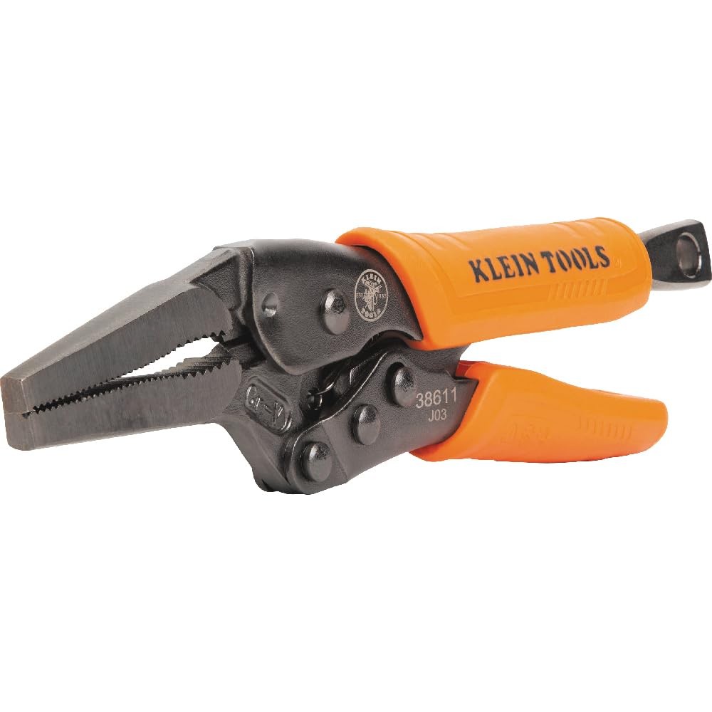 Klein Tools 38611 Long Nose Locking Pliers with Quick Release Handles, Ideal
