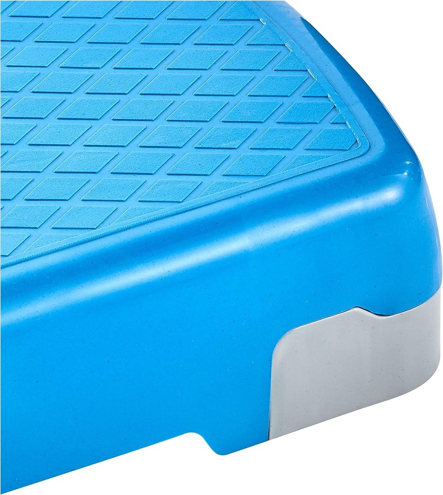 Compact Aerobic Step Platform - Adjustable 4 or 6 Inch Exercise Step in Blue