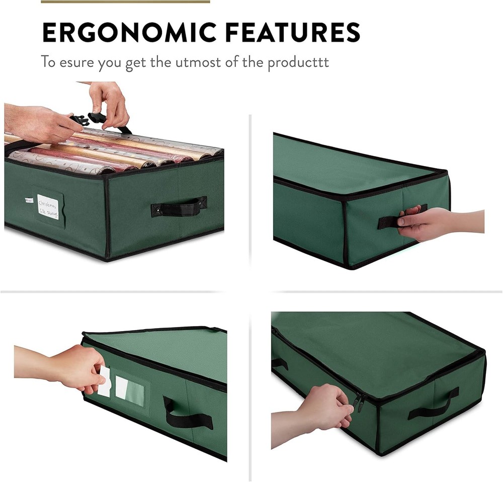 Wrapping Paper Organizer - 40-Inch Capacity with Tear-Resistant Material