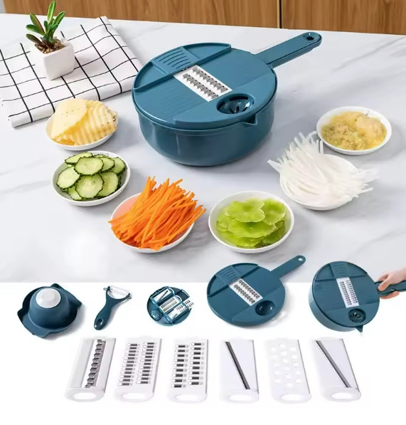 9 in 1 Vegetable Cutter Multi-Functional Potatoes Manually Cut Shred Slicer