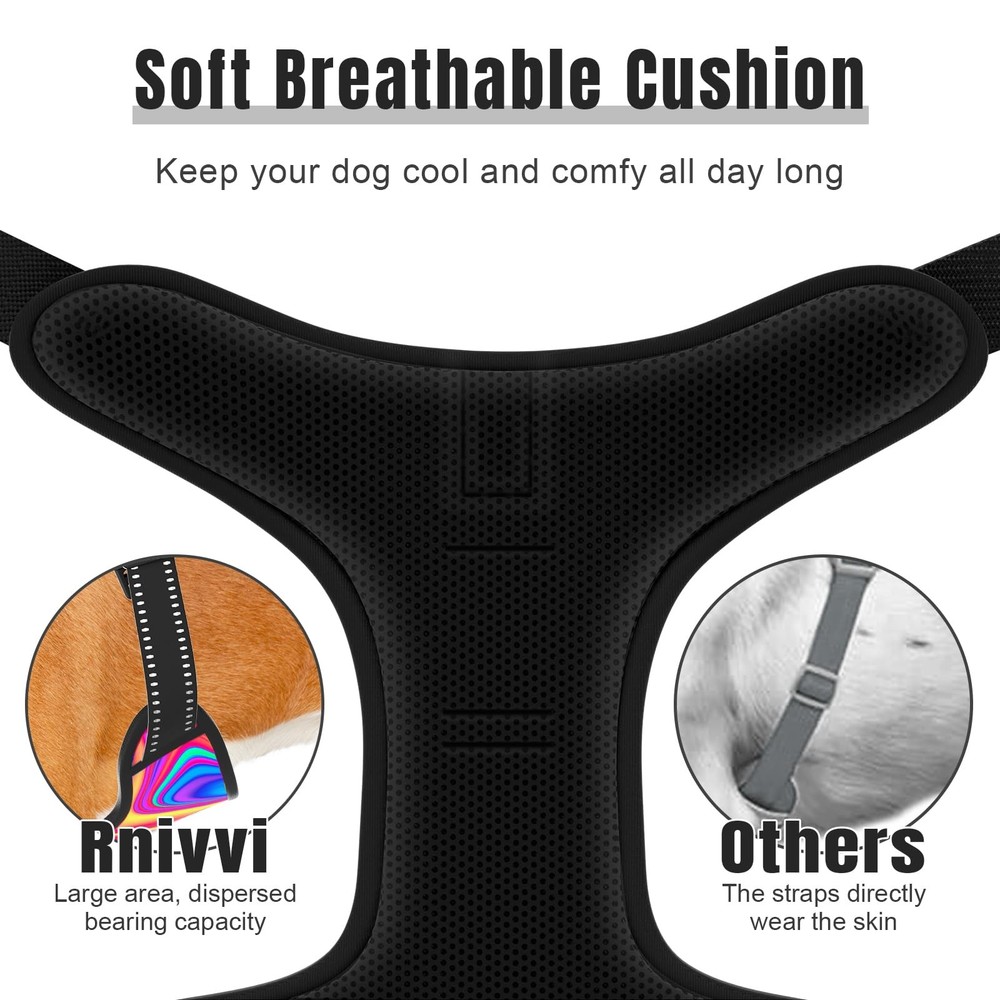 No Pull Dog Harness, Cute Reflective X-Large Sized Puppy Harness, Adjustable ...