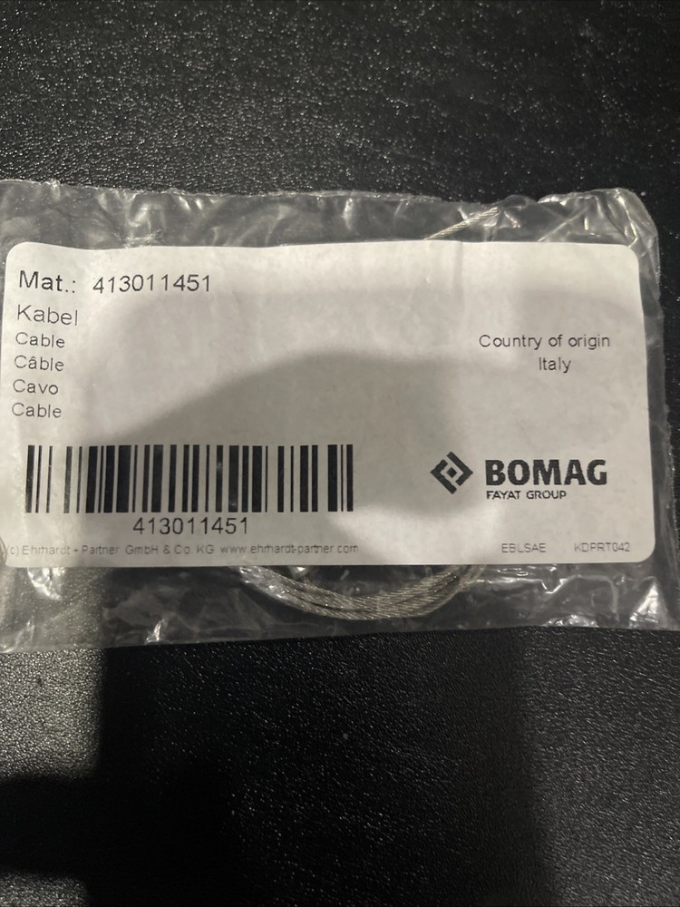 Bomag Cable Part# 413011451