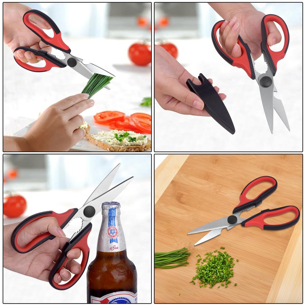 Left Handed Kitchen Scissors, Bailaipor Left Hand Kitchen Poultry Shears Tool...