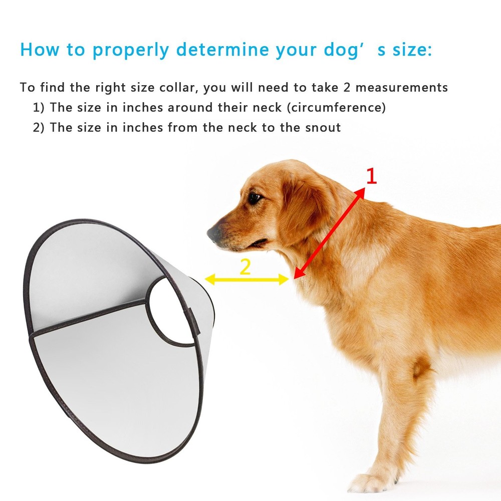 Adjustable Dog Elizabeth Collar Latest Upgrade Pet Protective Collar with Sof...