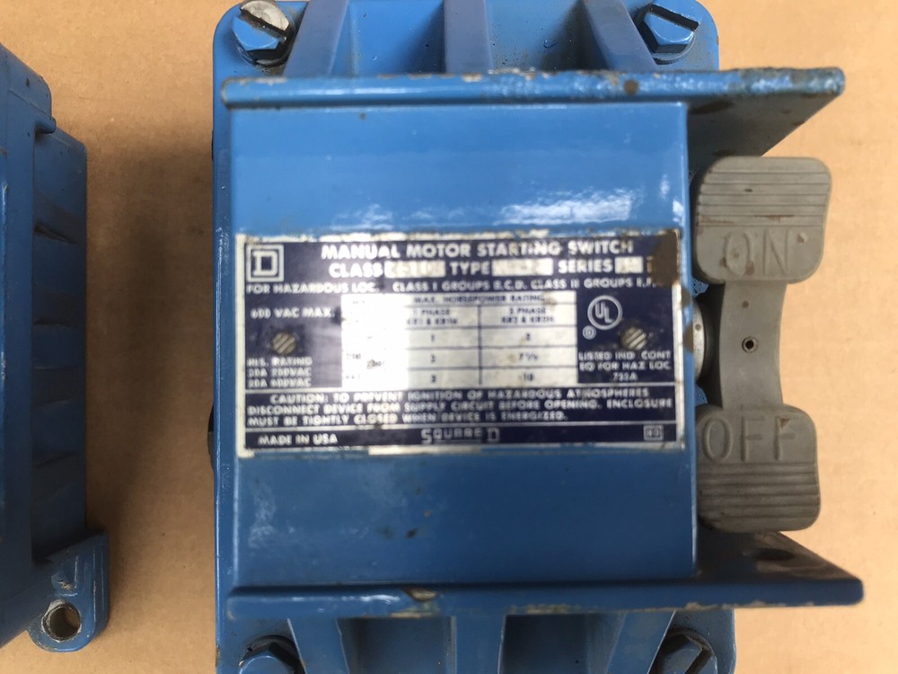 Square D Class 2510 Type KR-2 Series B Manual Motor Starting Switch
