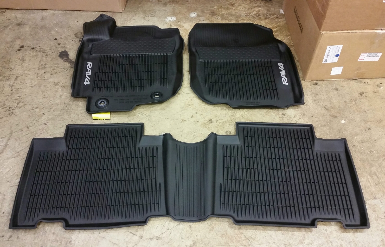 2013 - 2018 RAV4 FLOOR LINERS OEM TOYOTA ALL WEATHER MATS PT908-42165-20