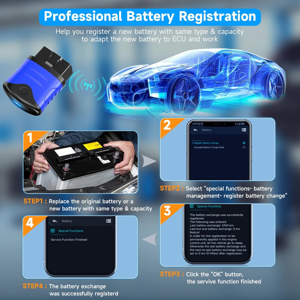 Autophix 3910 for BMW Bluetooth OBD2 Code Reader All System Diagnostic Scanner T