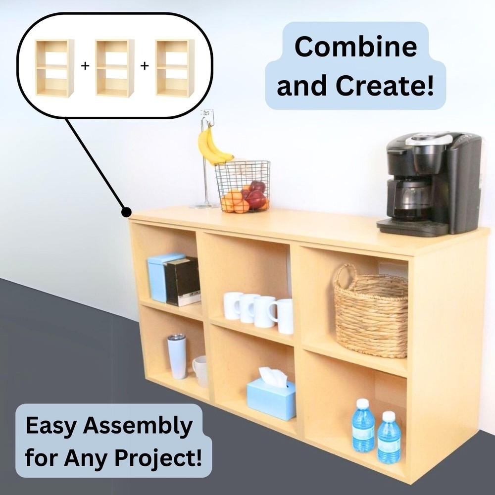 Custom Sized 3-Cube Cubby; Choose color, width, depth, and height. Units are ...