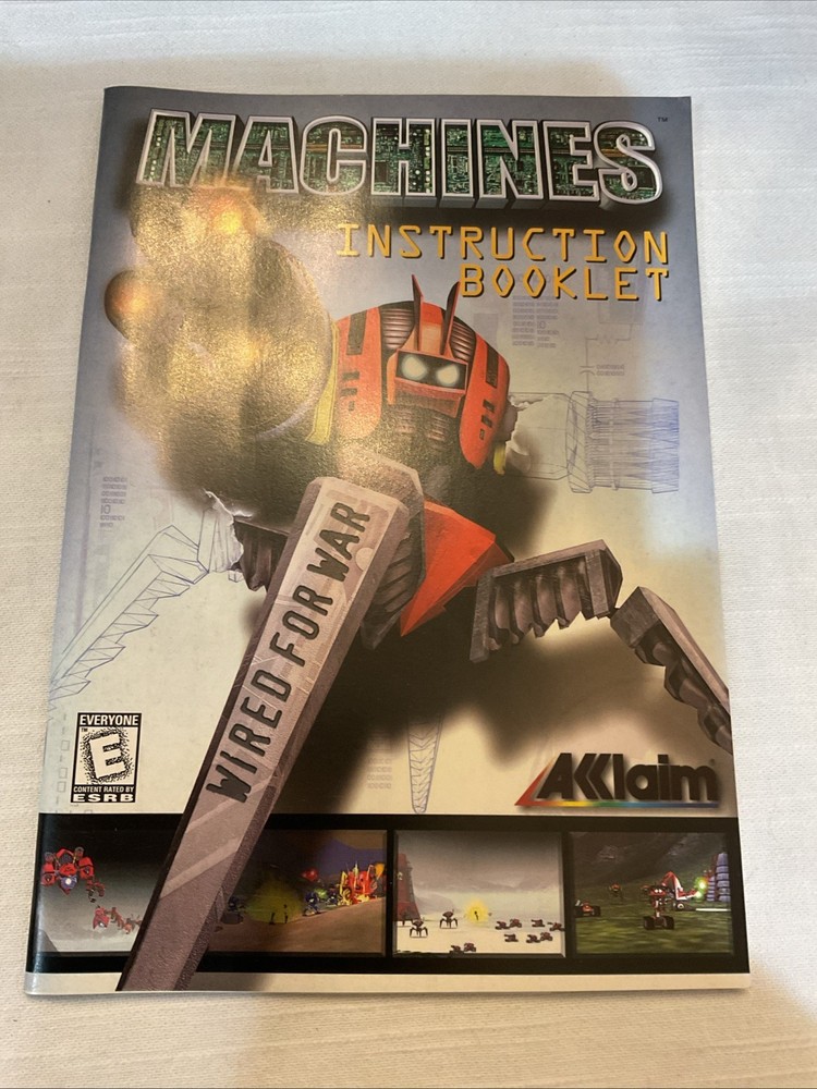 Machines Wired For War Instruction Booklet  Manual Only ACCLAIM