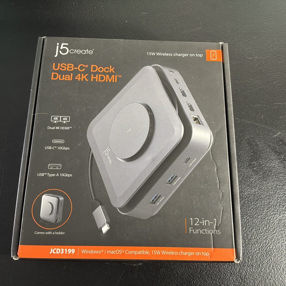 J5 Create USB-C Dock Dual 4k HDMI