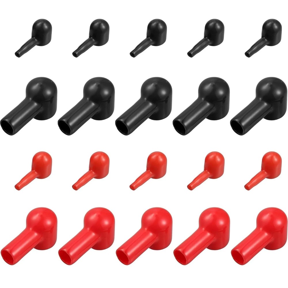Universal Pack 20 Battery Terminal Boots Insulating Rubber Covers Cable Lug