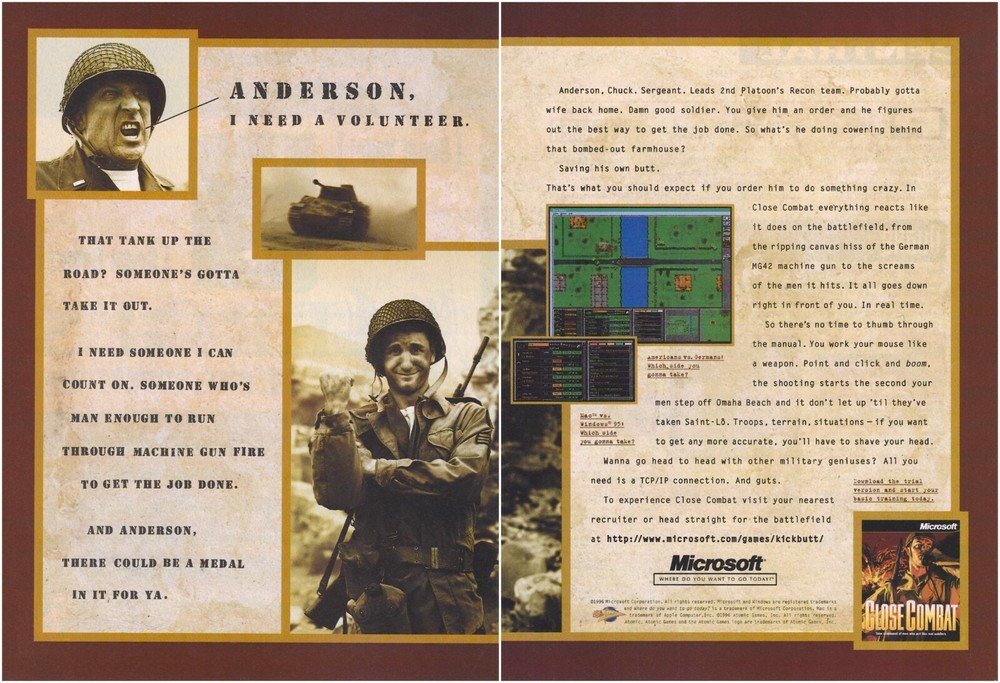 Close Combat Print Ad/Poster Art PC Big Box