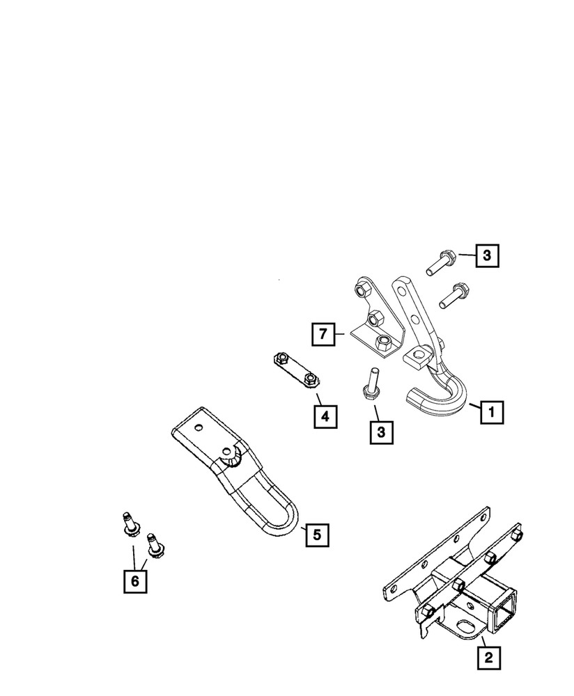 Genuine Mopar Tow Hook Left 68186563AC