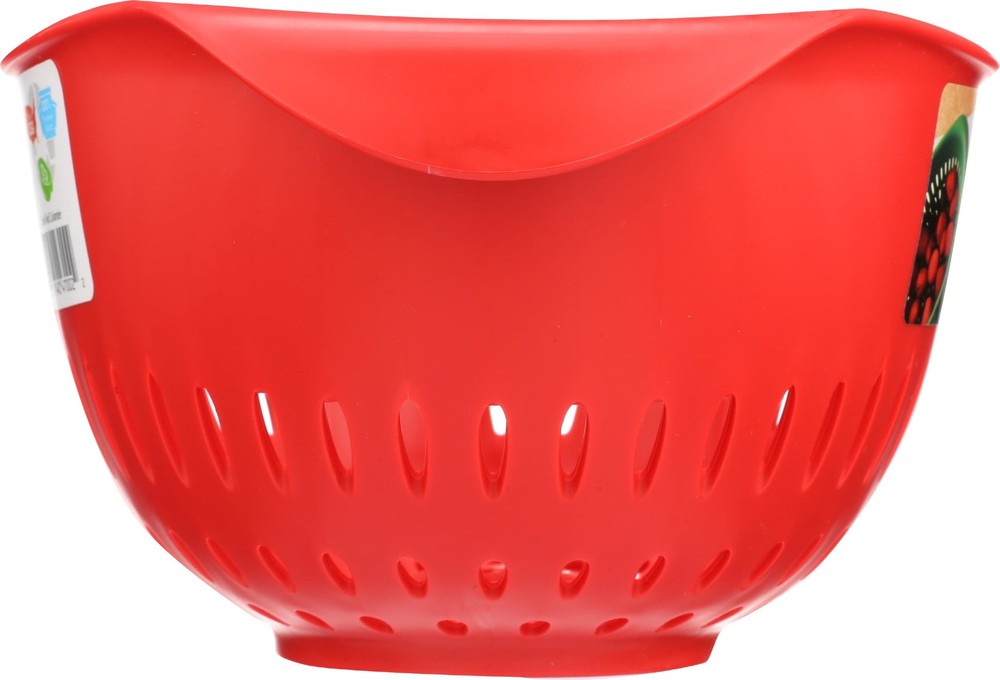 Small Colander Made From Recycled Plastic Kitchen Strainer 1.5 Quart Red