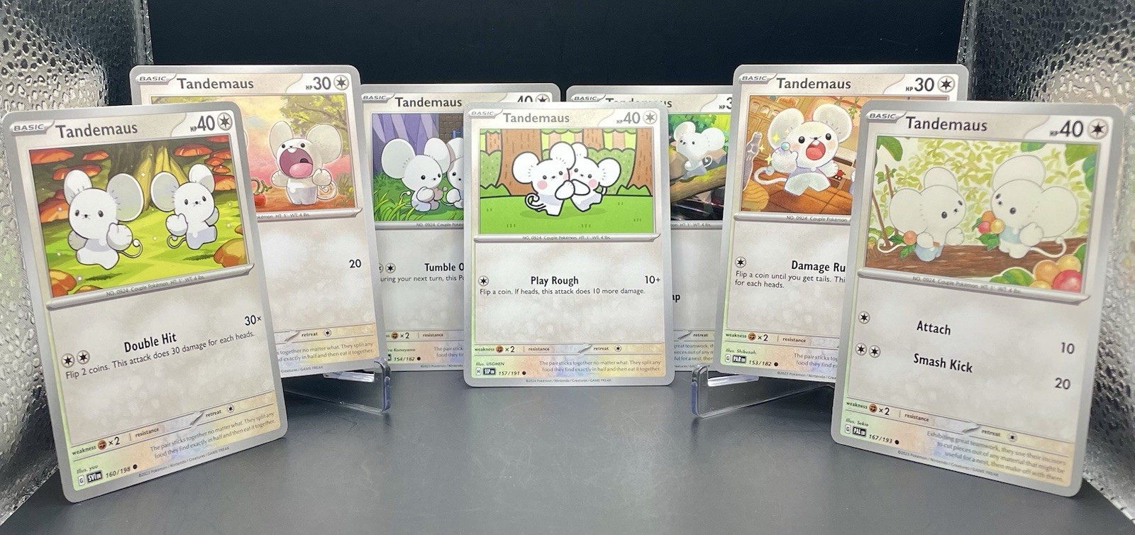 7x Tandemaus Lot - All 7 Scarlet & Violet Commons [Unique Artwork] Pokemon NM/M