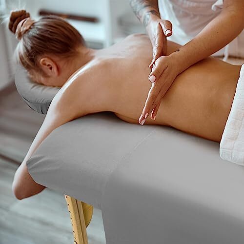 6 Set Microfiber Massage Table Sheet Set 3 Piece Spa Bed Sheets Set Grey