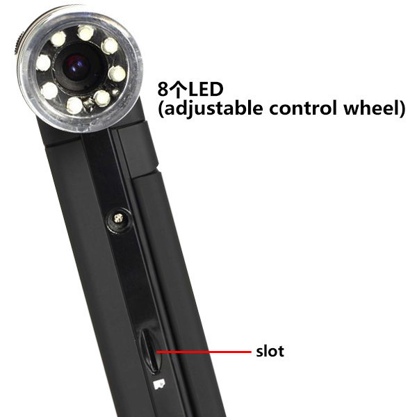 5MP HD Digital Portable Microscope Foldable Camera with 3" LCD Screen 8 LED
