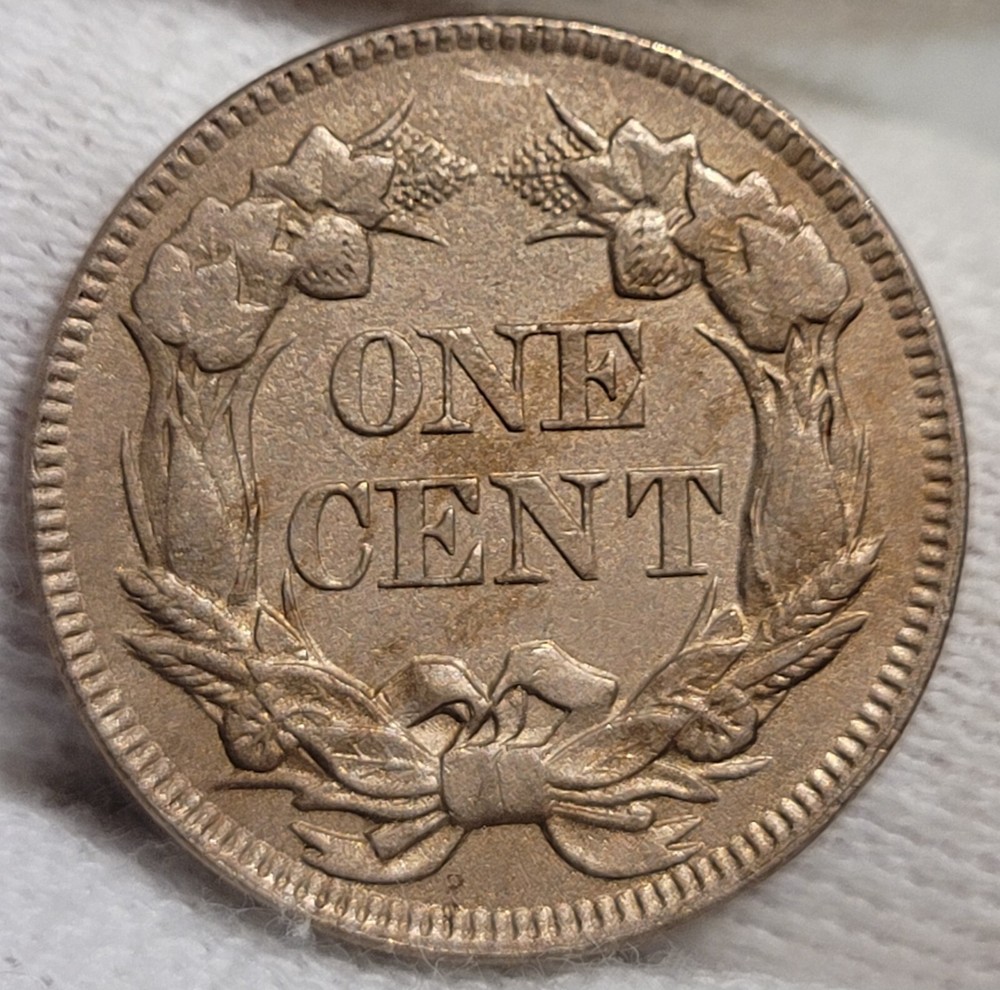 1857 Flying Eagle Cent In About Uncirculated to Uncirculated Condition
