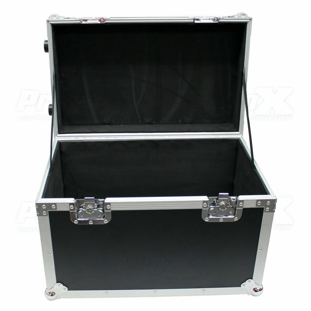 Prox Utility Multipurpose Small DJ Trunk Road Case w/ Foam Lined Wheels & Handle