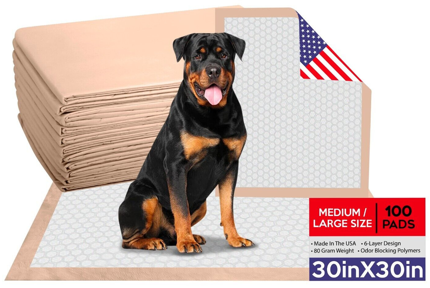 100 30x30 LARGE Ultra Heavy Absorbency Dog Puppy Training Wee Pads Dog Pee Pads