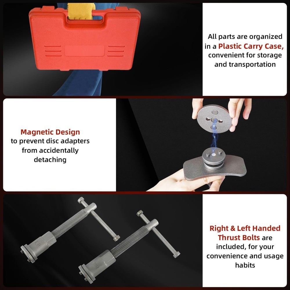 Professional Disc Brake Caliper Compressor Set