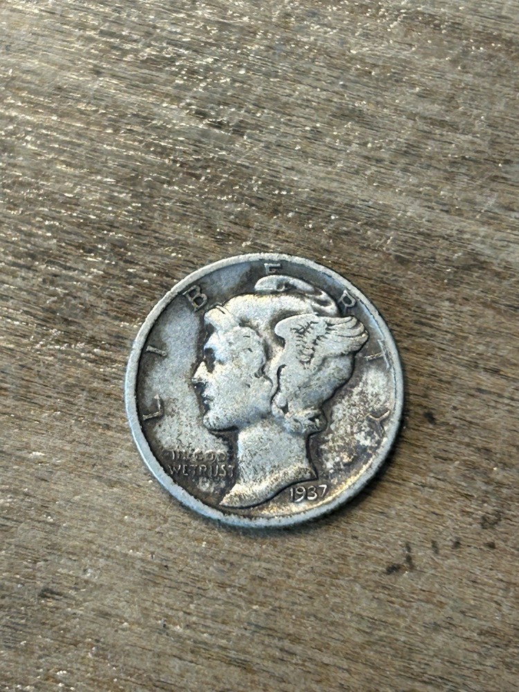 1937D Mercury Dime F
