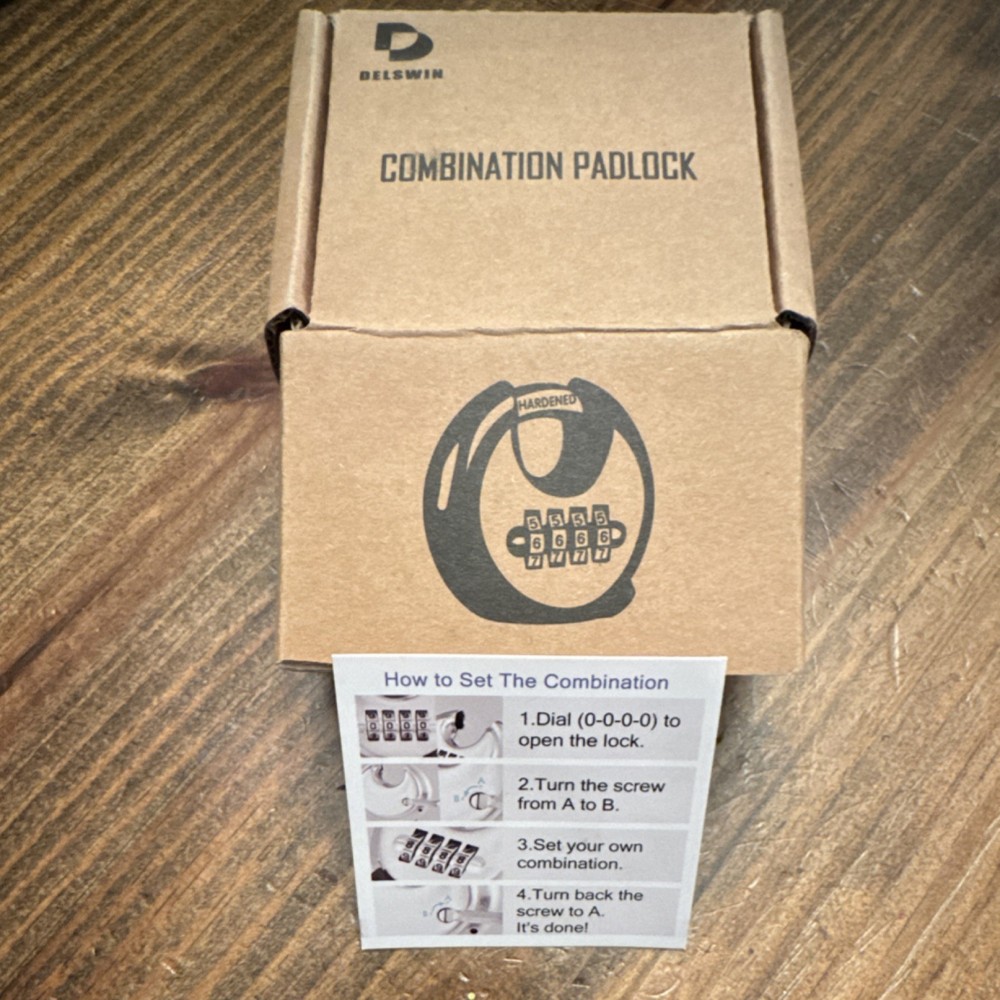 Delswin Outdoor Resettable Combination Disc Lock-RED (2-Pack)