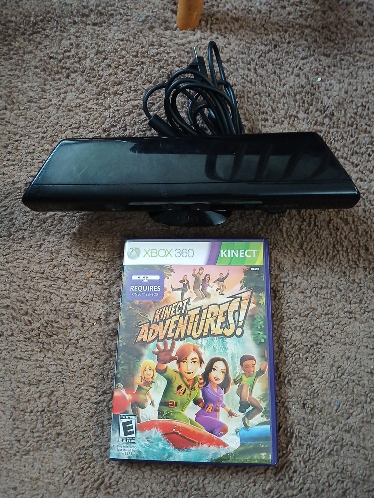 XBOX 360 Kinect Sensor And Kinect Adventures Game Microsoft