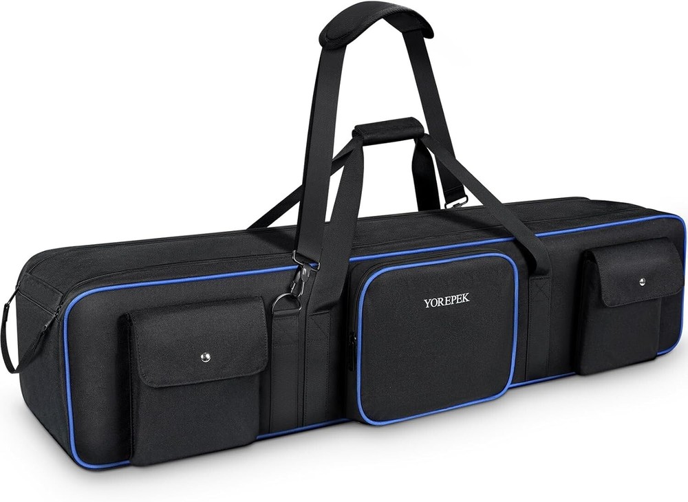 Durable 50.5" Lightweight Tripod Bag with Adjustable Strap & Stability Bumpers