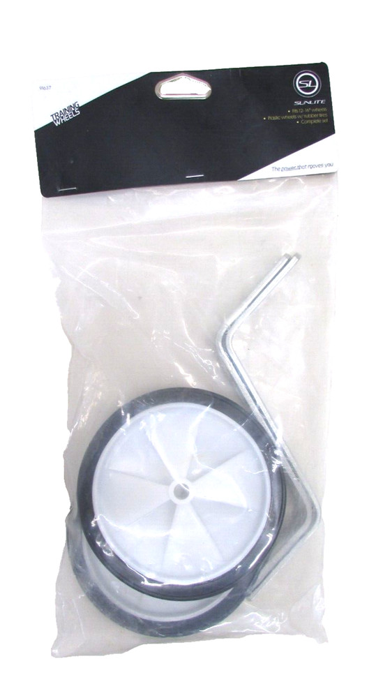 SUNLITE TRAINING WHEELS COMPLETE SET #91637, FITS 12" - 16" WHEELS